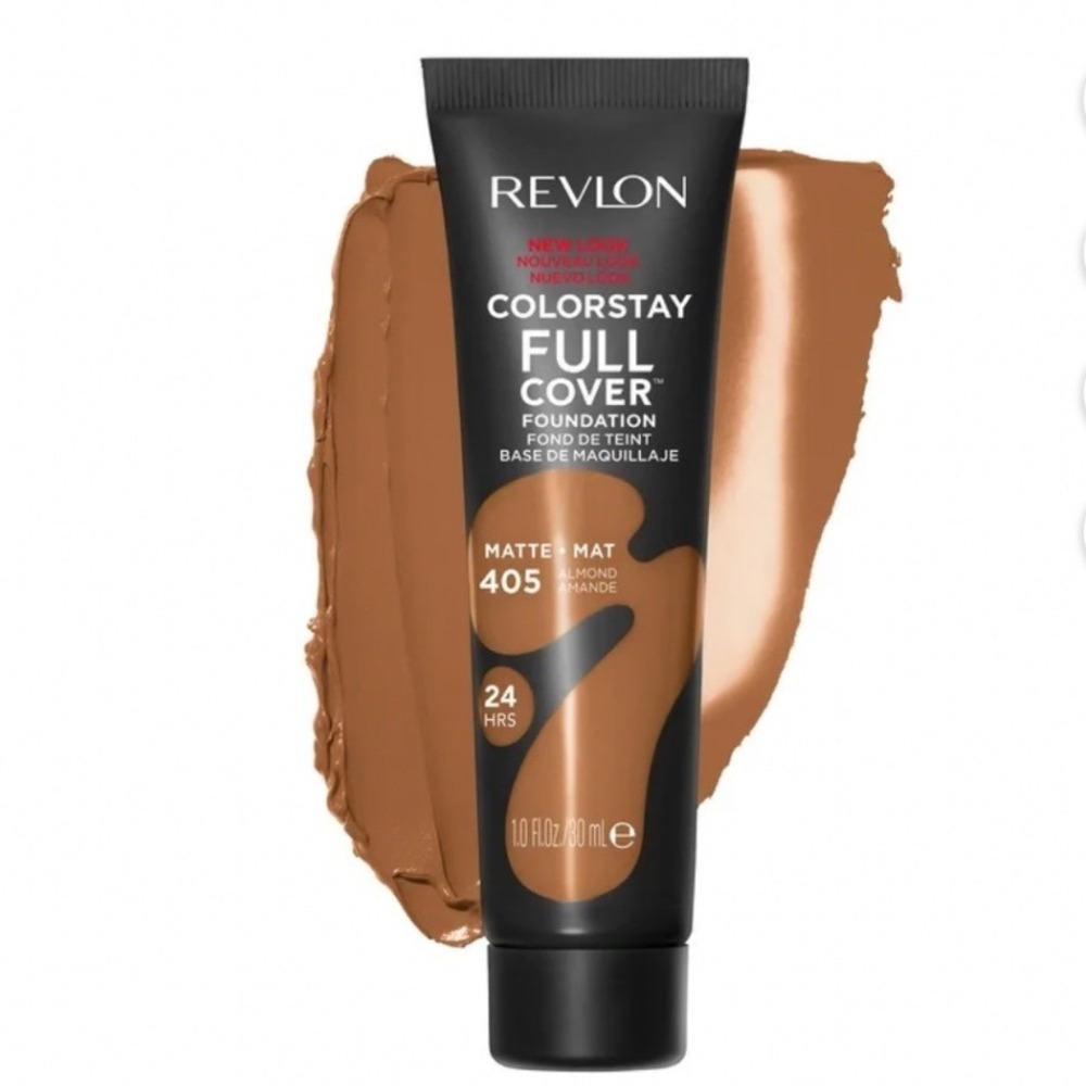 Revlon ColorStay Full Cover Foundation Matte 405 Almond Warm 1.0oz 24HR Wear